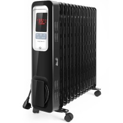 Aigostar Oil Monster 33JHH - Olieradiator 2500 watt - Oliegevulde radiator - Elektrische Kachel - Zwart