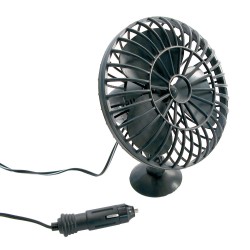 Carpoint autoventilator (12V - 5W) zuignap 15 cm zwart