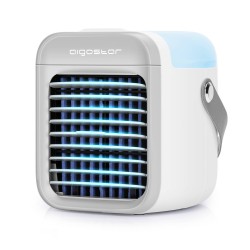 Aigostar 33A4Q Ice Cube - Mini Aircooler met LED verlichting - mist ventilator - luchtkoeler - Tafelventilator - Wit