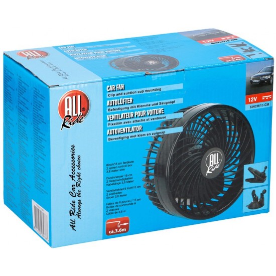 All Ride Auto Ventilator met zuignap en klem